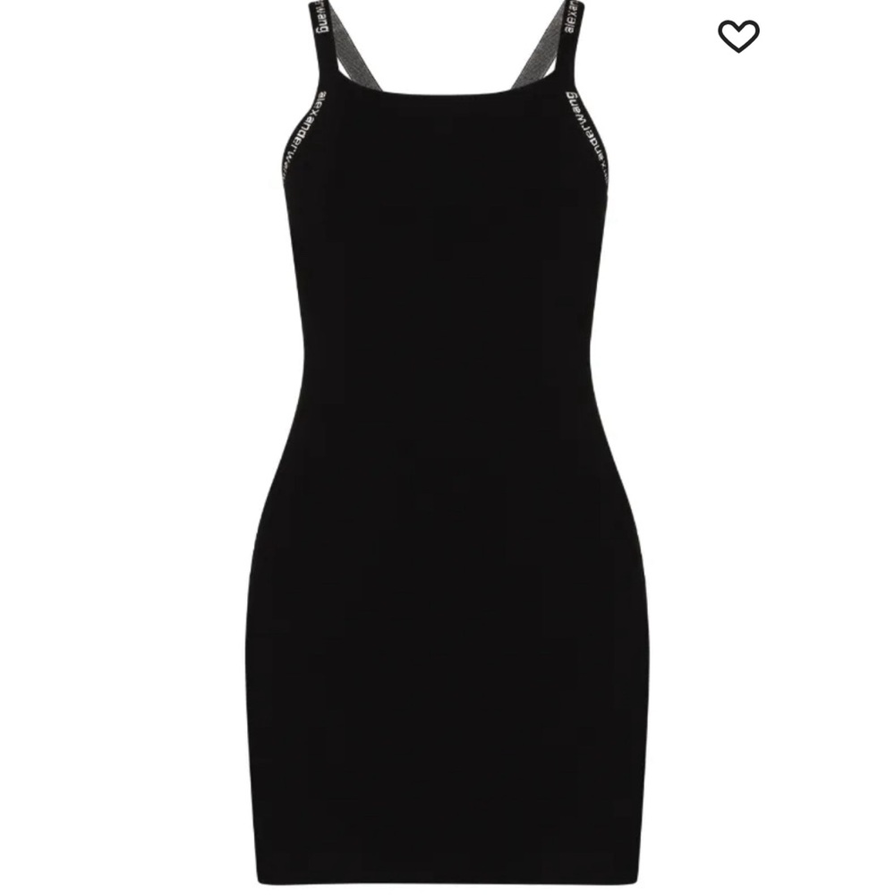 Alexander Wang Black Bodycon Mini Dress with Spaghetti Straps for Night Out